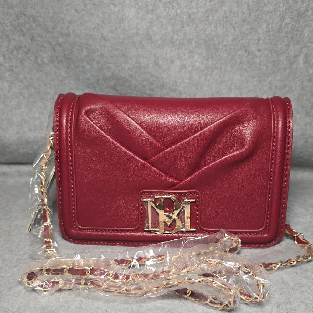 Badgley Mischka Small Pleated Crossbody Bag NWT